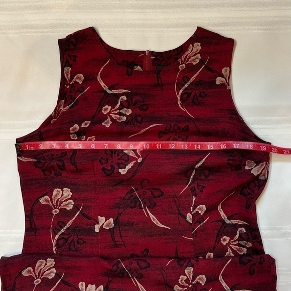 $5 ADD ON with $15+ Bundle Sag Harbor Sheath‎ Dress VTG Red Tropical Sz M EUC - Picture 5 of 10